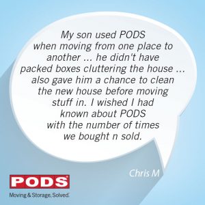 It was so easy moving house using PODS