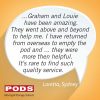 PODS testimonials - Loretta, long term storage in Sydney