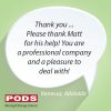 You are a professional company and a pleasure to deal with!
