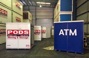 Wrapped containers for event storage of ATMs