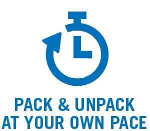 Pack and unpack at your own pace