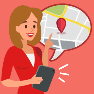 cartoon-woman-with-phone-giving-location