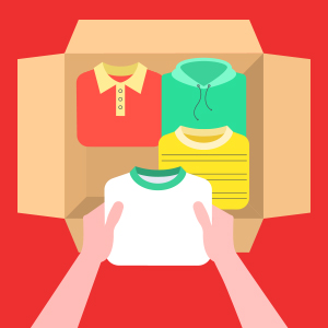 cartoon-packing-clothes-in-box