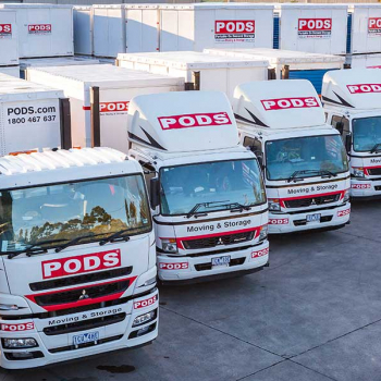 PODS PODZilla fllet of moving trucks